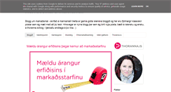 Desktop Screenshot of blogg.thoranna.is